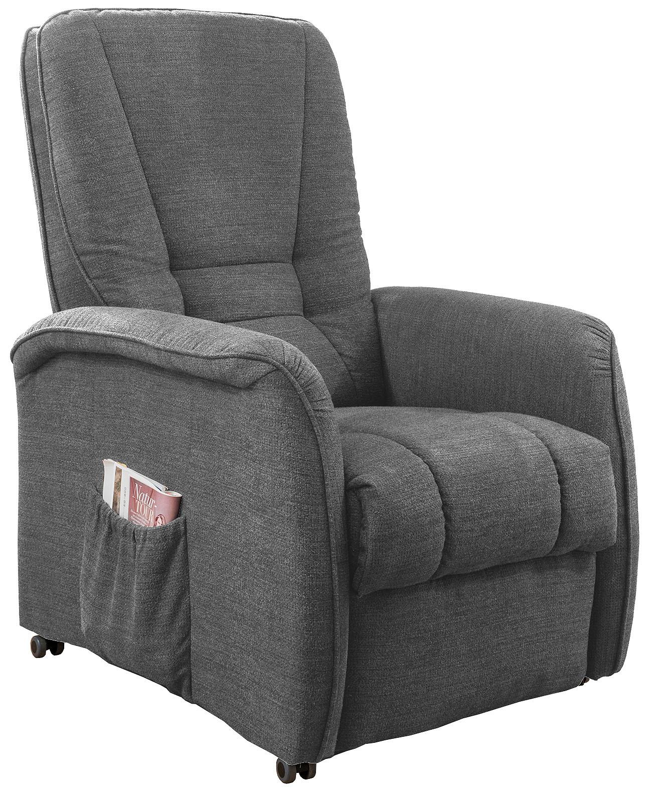 Relaxsessel Harry Dunkelgrau Nylon/Struktur - Dunkelgrau/Schwarz, Design, Kunststoff/Textil (77/107/88cm) - Livetastic