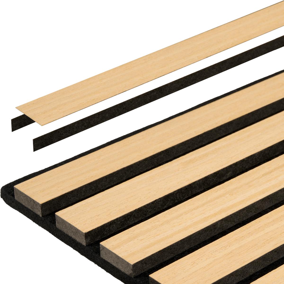 PANEL AKUSTYCZNY EICHE NATUR - kolor dębowy/dąb bianco, Konventionell, materiał drewnopochodny/tworzywo sztuczne (56/120cm) - Novel