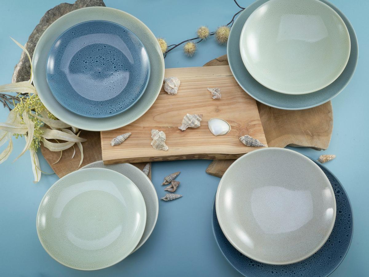 ZASTAWA STOŁOWA REACTIVE AQUA - różnokolorowy, Modern, ceramika (31,5/31,5/38cm) - Creatable