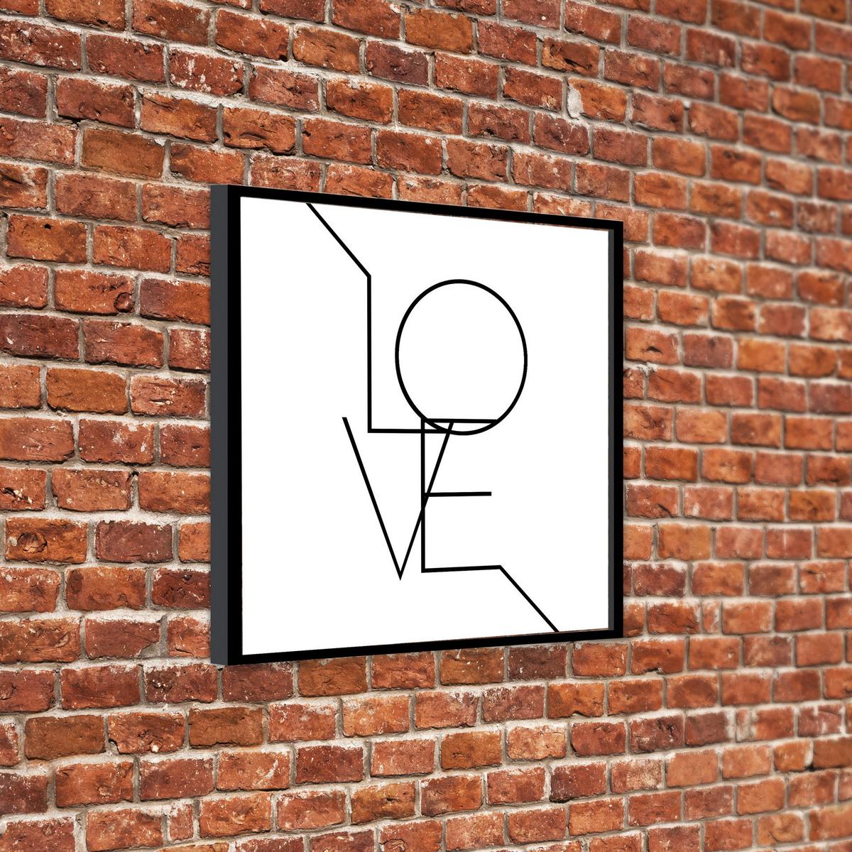 Kép Vous - fekete/fehér, faalapú anyag/papír (30/30cm) - Modern Living