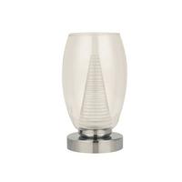 LED Asztali Lámpa Eu97293-1cl Cyclone - krómszínű, Design, műanyag/üveg (11.5/20.5cm)