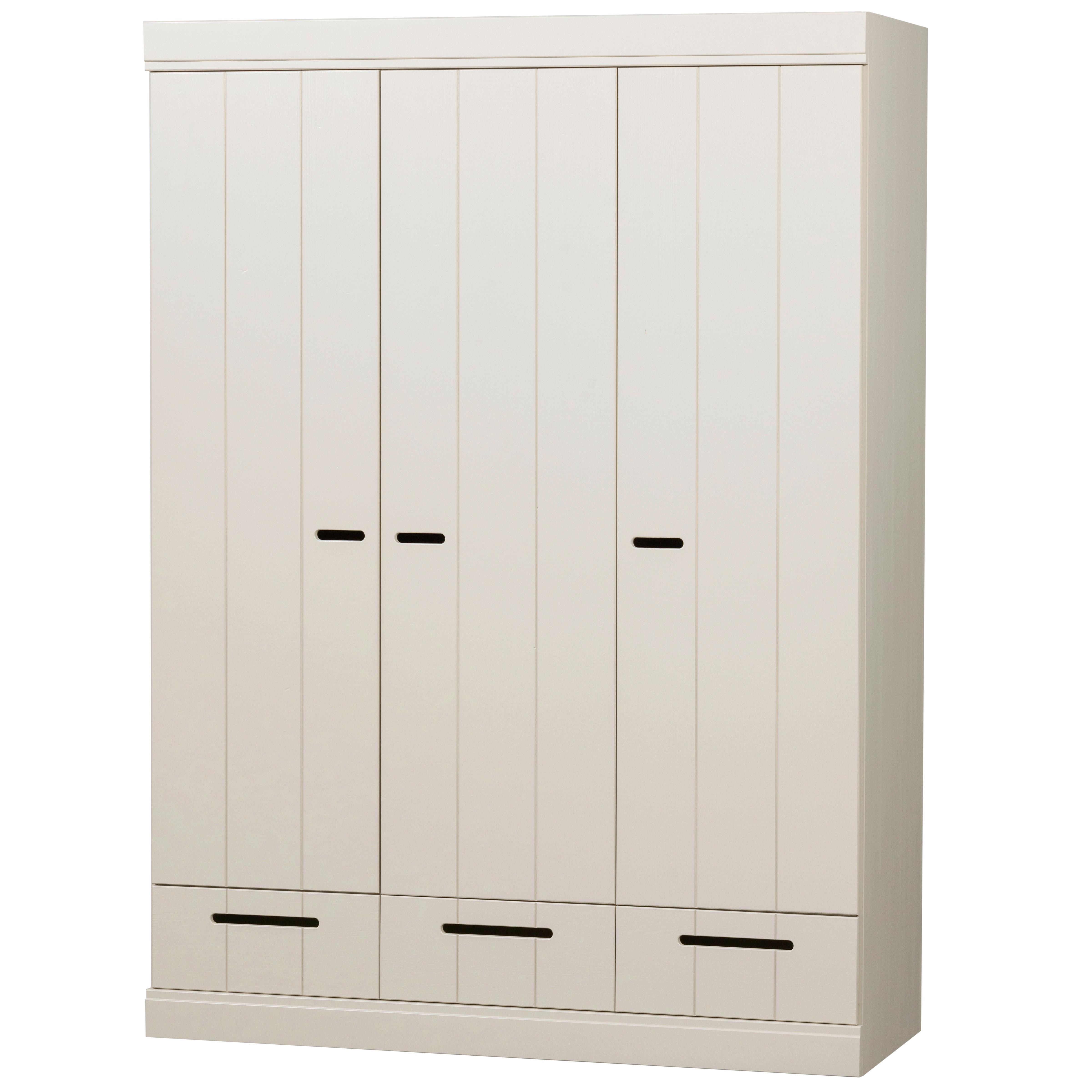 Drehtürenschrank Connect Grau - Hellgrau, Design, Holz (140/195/53cm) - Livetastic
