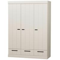 Drehtürenschrank Connect Grau - Hellgrau, Design, Holz (140/195/53cm) - Livetastic