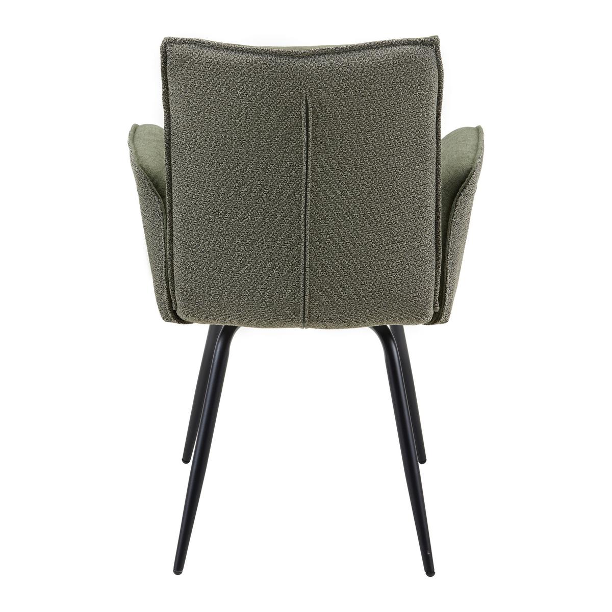 Armlehnstuhl Nova Grün - Schwarz/Grün, MODERN, Textil/Metall (63/88/63cm) - Premium Living
