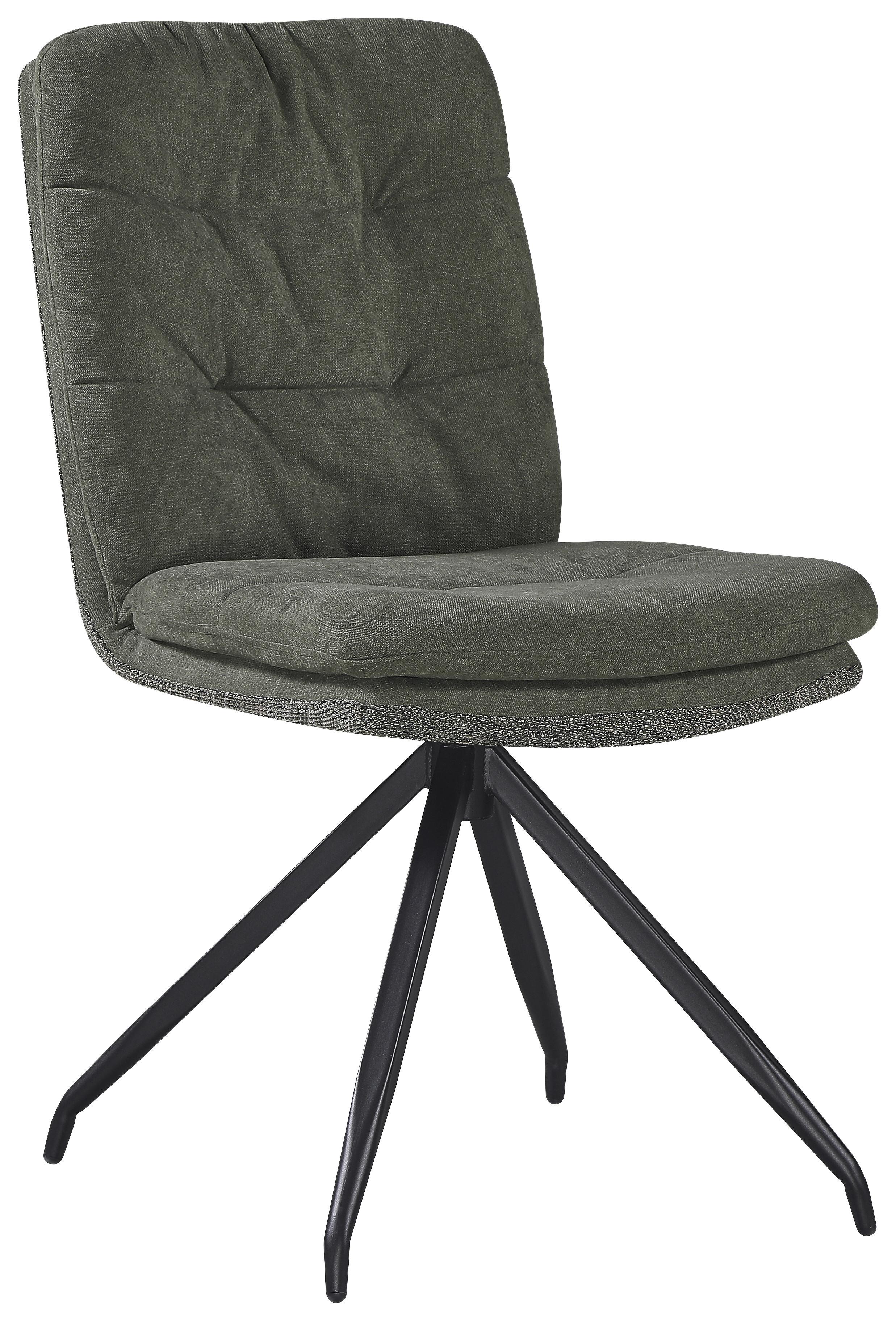 Stuhl Nova Grün/Schwarz - Schwarz/Grün, MODERN, Textil/Metall (48/89/67cm) - Premium Living