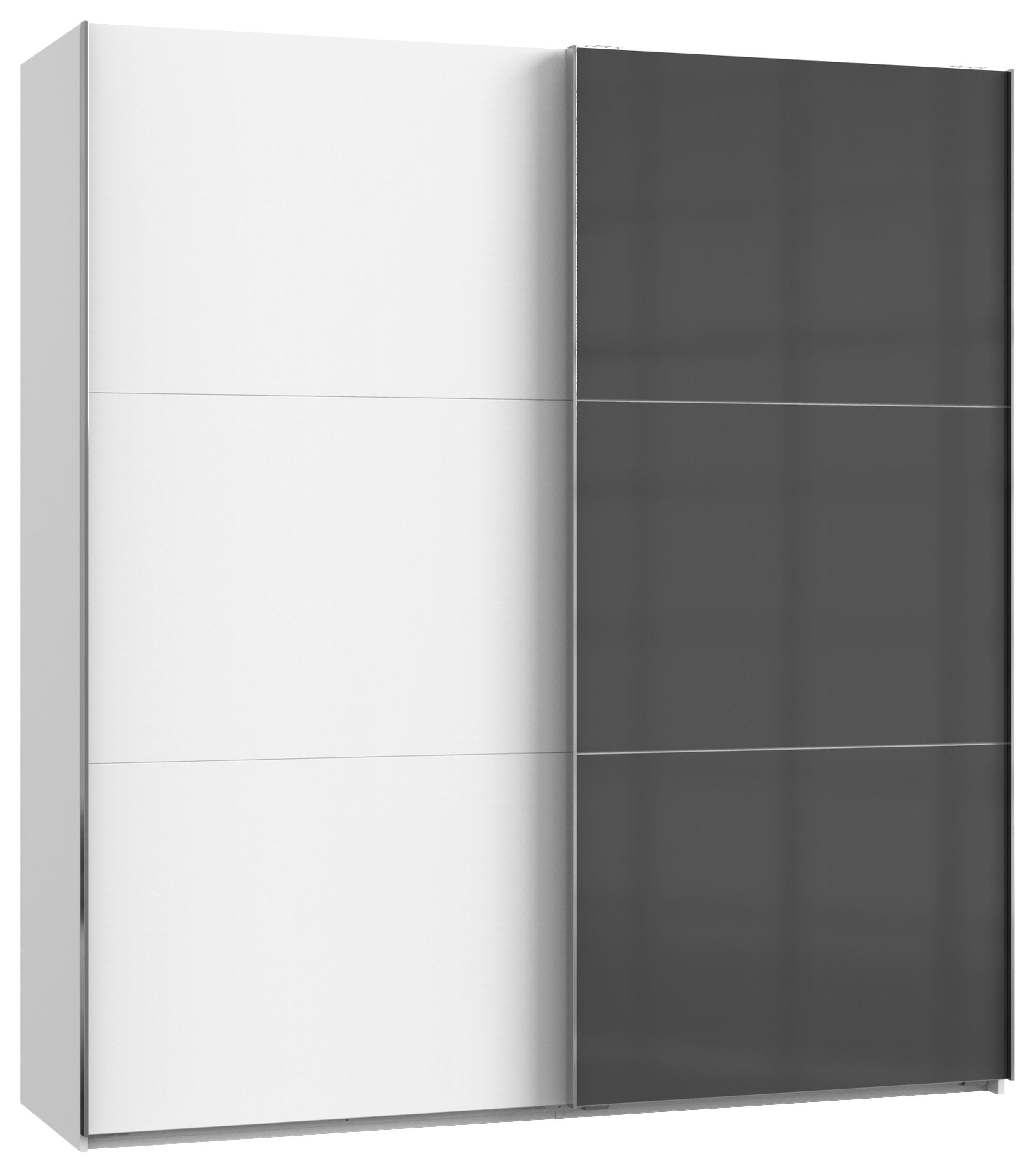 Ormar S Kliznim Vratima Level 36c - bijela/siva, Moderno, drvni materijal (200/216/65cm) - Modern Living