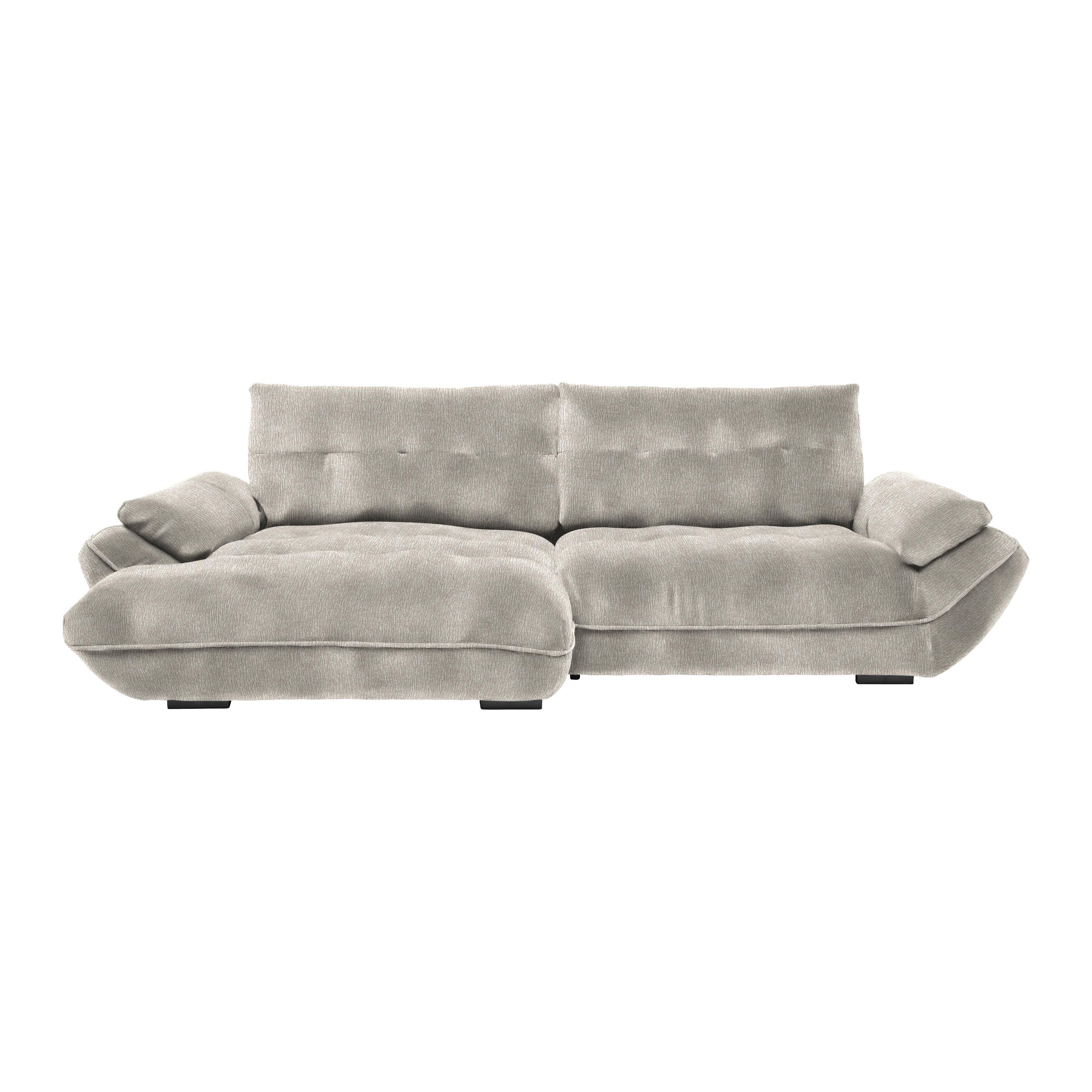 Wohnlandschaft Vivo Grau - Schwarz/Grau, MODERN, Kunststoff/Textil (179/63/317cm) - Premium Living