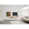 MEDIABÄNK MATEO - svart/ekfärgad, Modern, trämaterial/plast (180/41/40cm) - Mömax