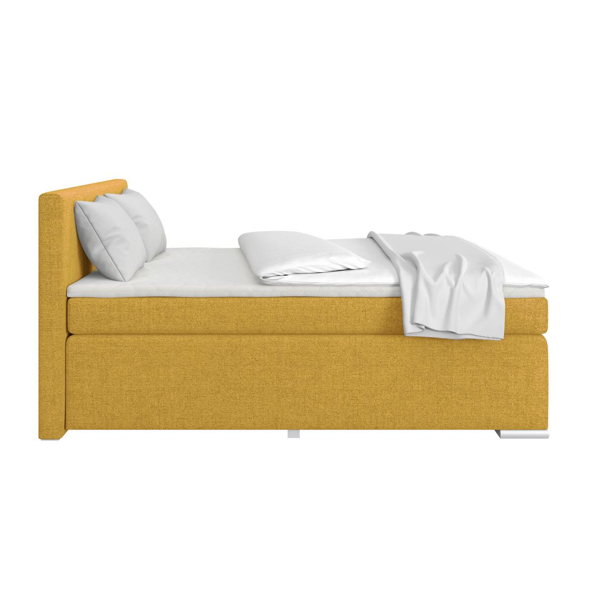 Boxspring Krevet Mira - boje grafita/srebrne boje, Konvencionalno, metal/tekstil (160/200cm) - Best Price