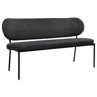 Sitzbank Jersey Schwarz/Dunkelgrau - Dunkelgrau/Schwarz, Design, Textil/Metall (160/82/62cm) - MID.YOU