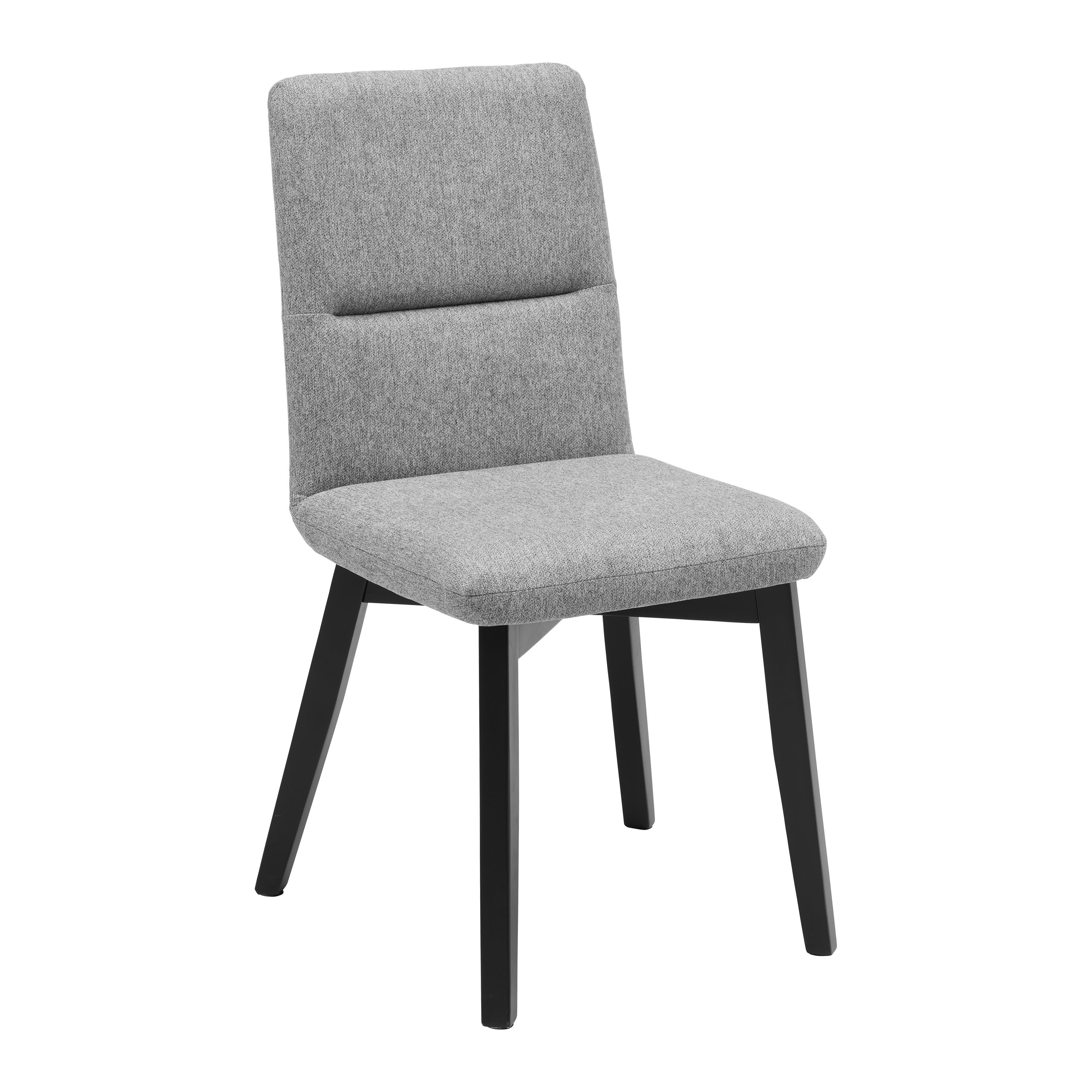 Stuhl Canon in Grau - Schwarz/Grau, Konventionell, Holz/Textil (49/88/61cm) - Mömax