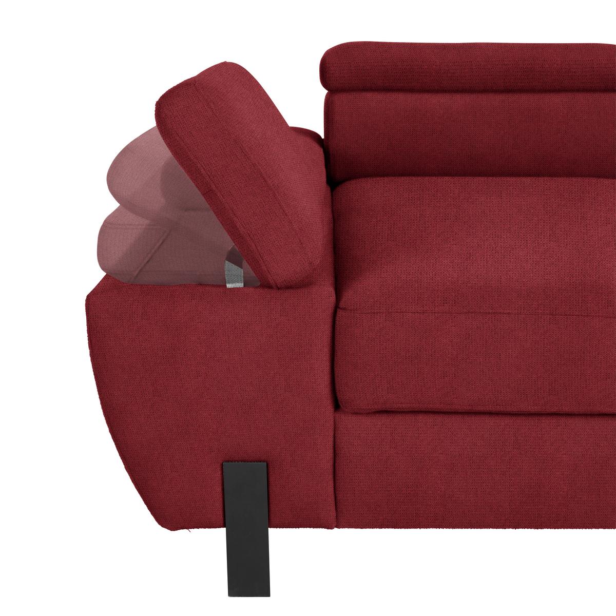 Kutna Garnitura Molina Mini - crna/boje crnog vina, Moderno, drvni materijal/drvo (277/189cm) - Mömax
