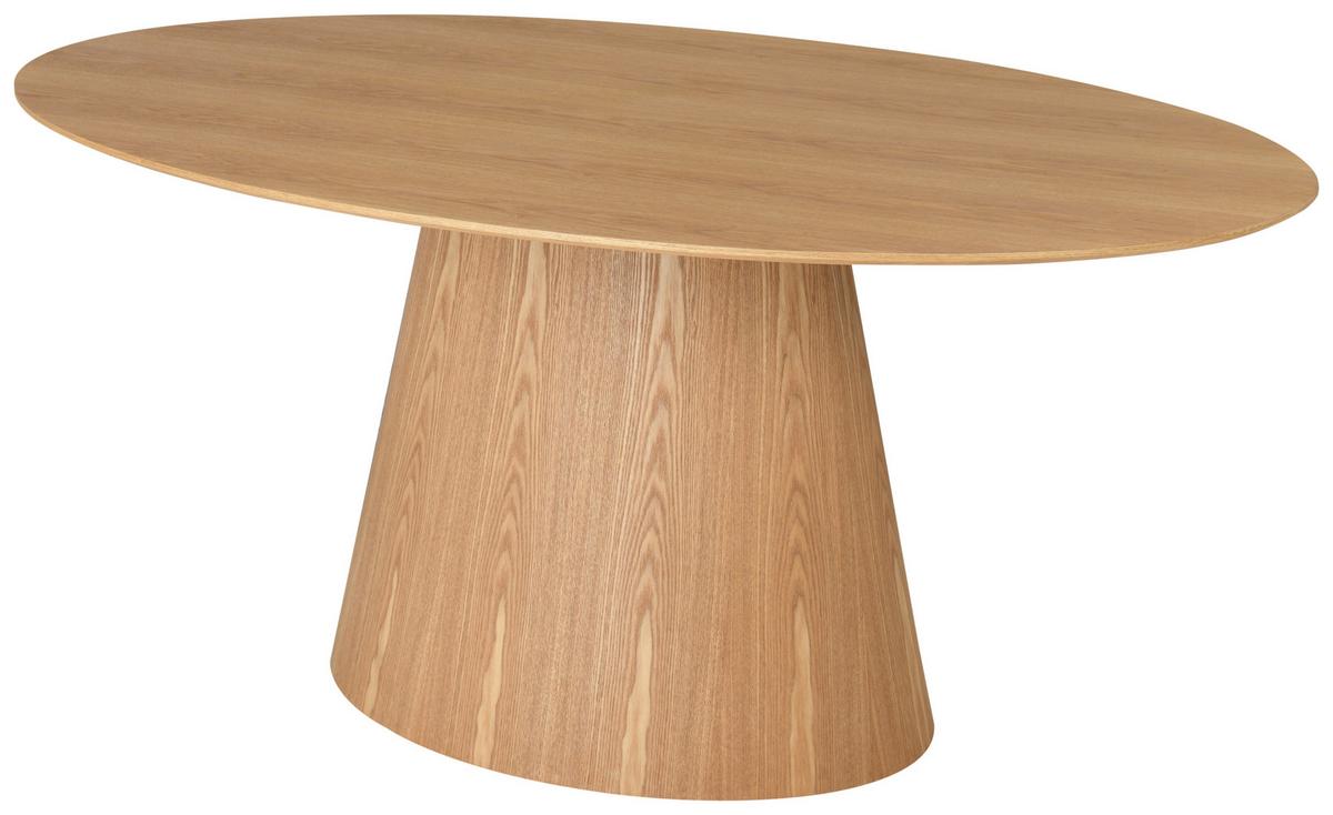 Ovalna Jedilna Miza Monte, Barva Hrasta, 160x90 - barve hrasta, Moderno, leseni material/les (160/90/76cm) - Modern Living