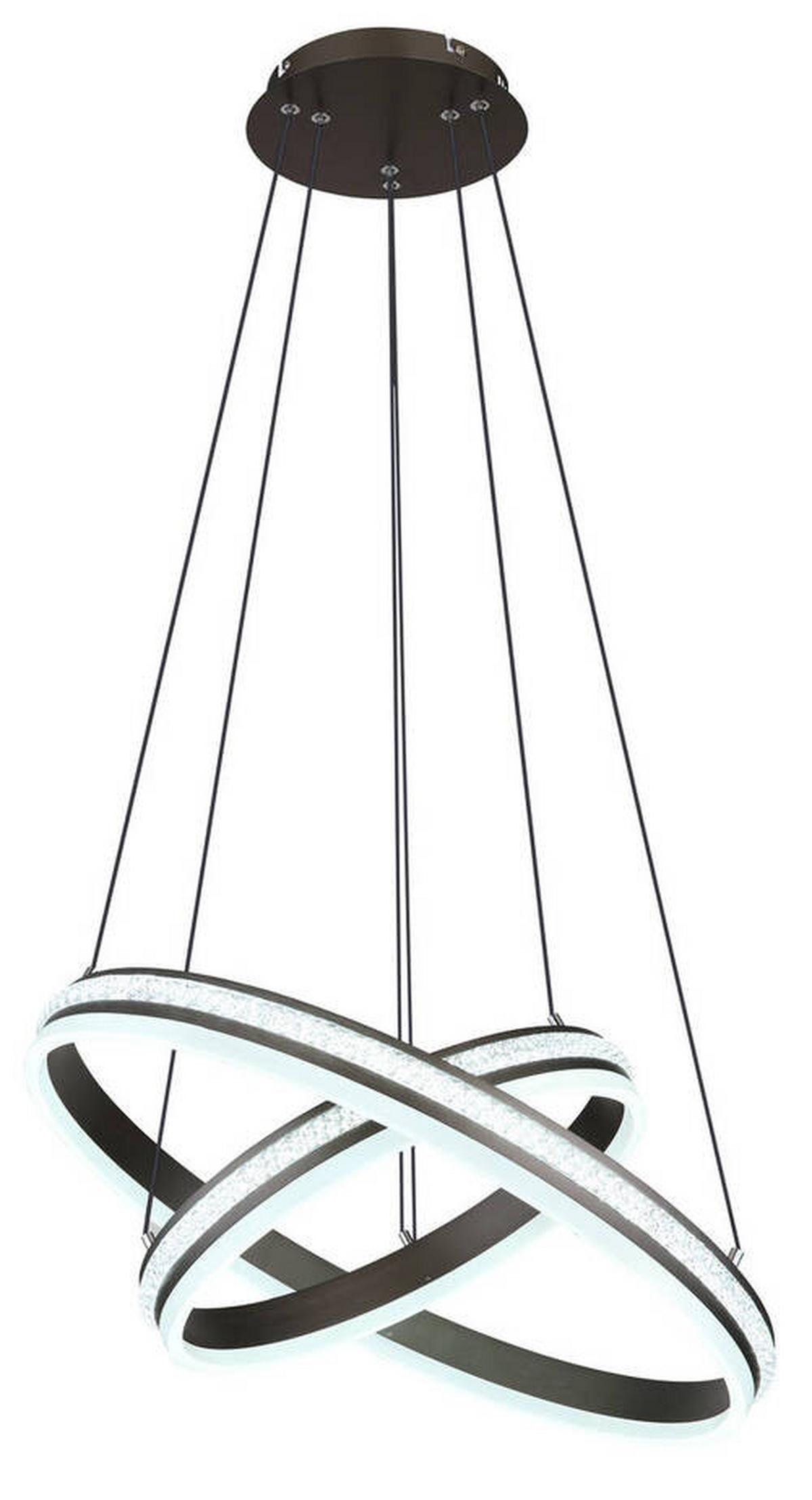 Viseča Led-svetilka Grouni, S Sijalko - barve titana/opal, Design, kovina/umetna masa (60/120cm) - Globo