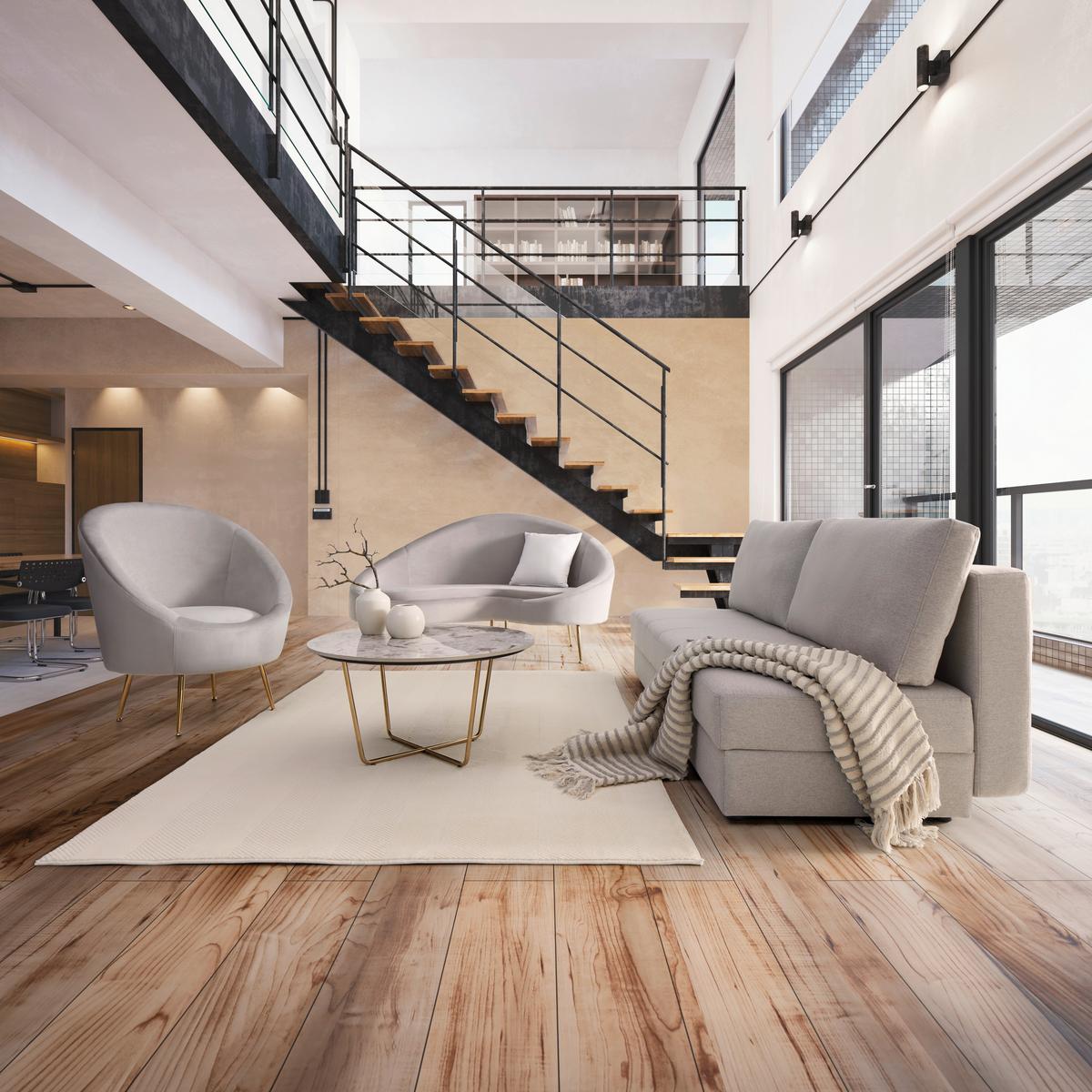 Schlafsofa Claudio Hellgrau Webstoff - Hellgrau/Schwarz, MODERN, Holz/Kunststoff (200/85/93cm) - Bessagi Home