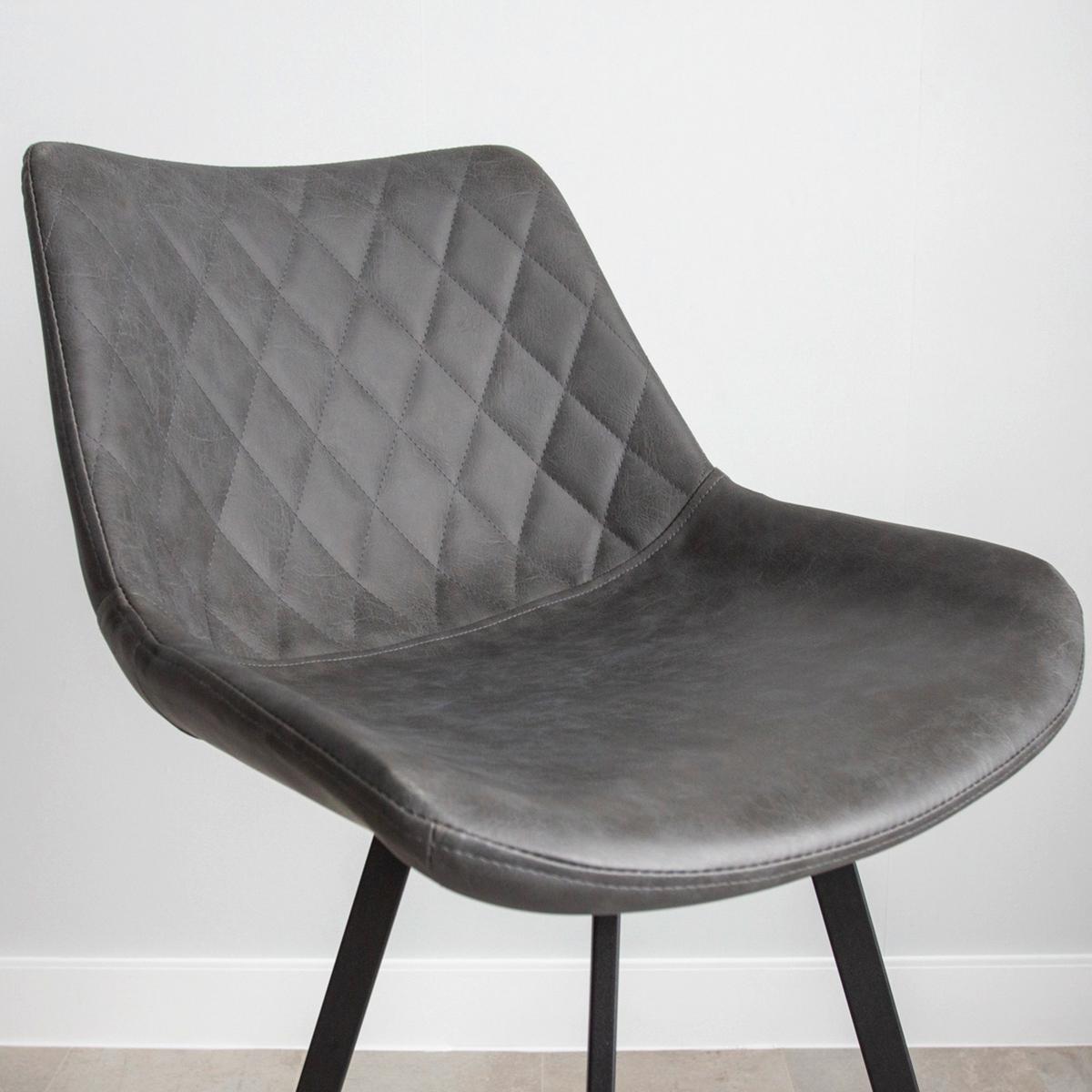 Barhocker-Set Bowie 2er-Set ca. 50x102 cm Anthrazit - Anthrazit/Schwarz, KONVENTIONELL, Textil/Metall (50/102/55cm) - MID.YOU