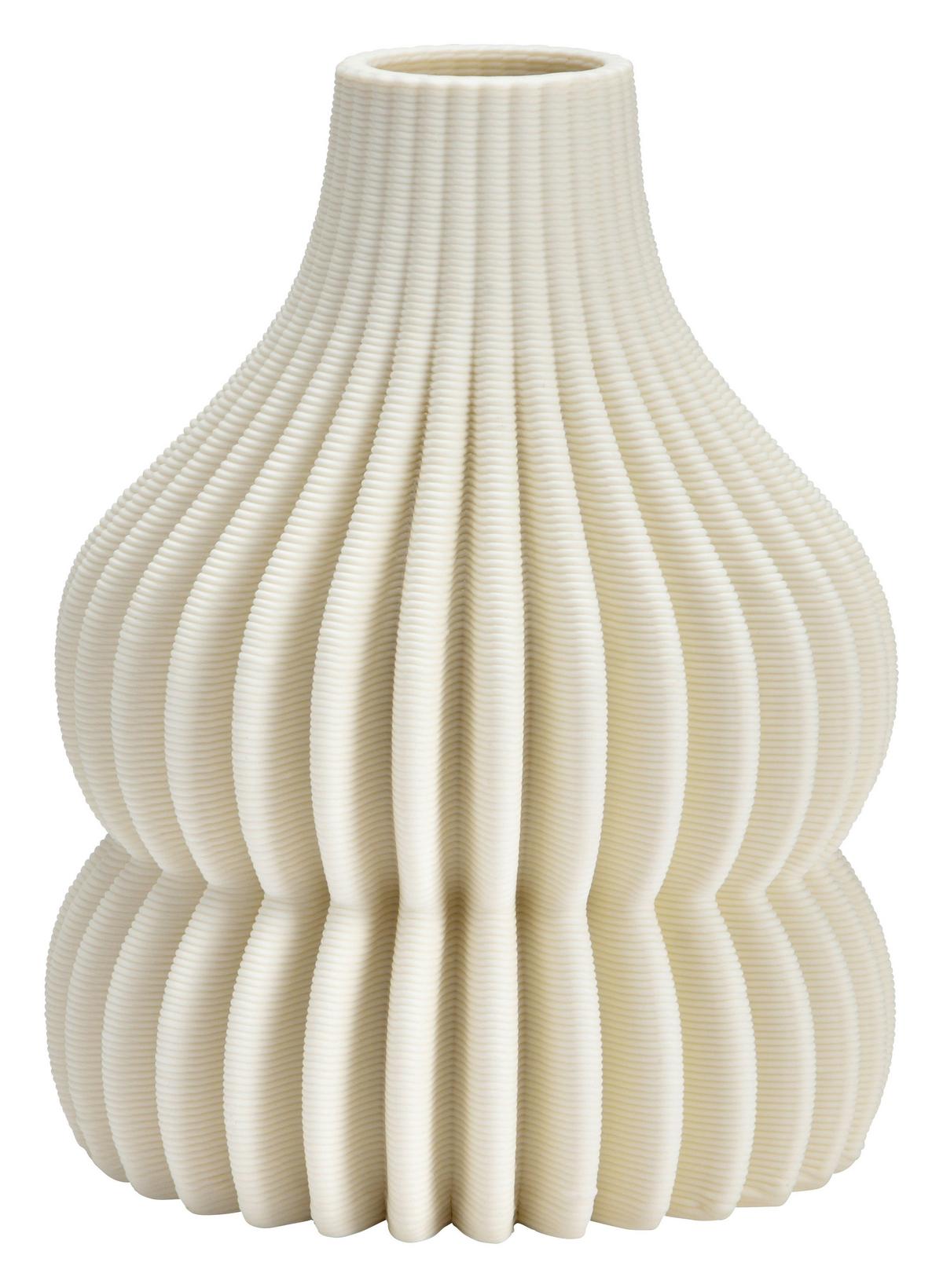 Vase Weiß Keramik - Weiß, Basics, Keramik (12/16/12cm)