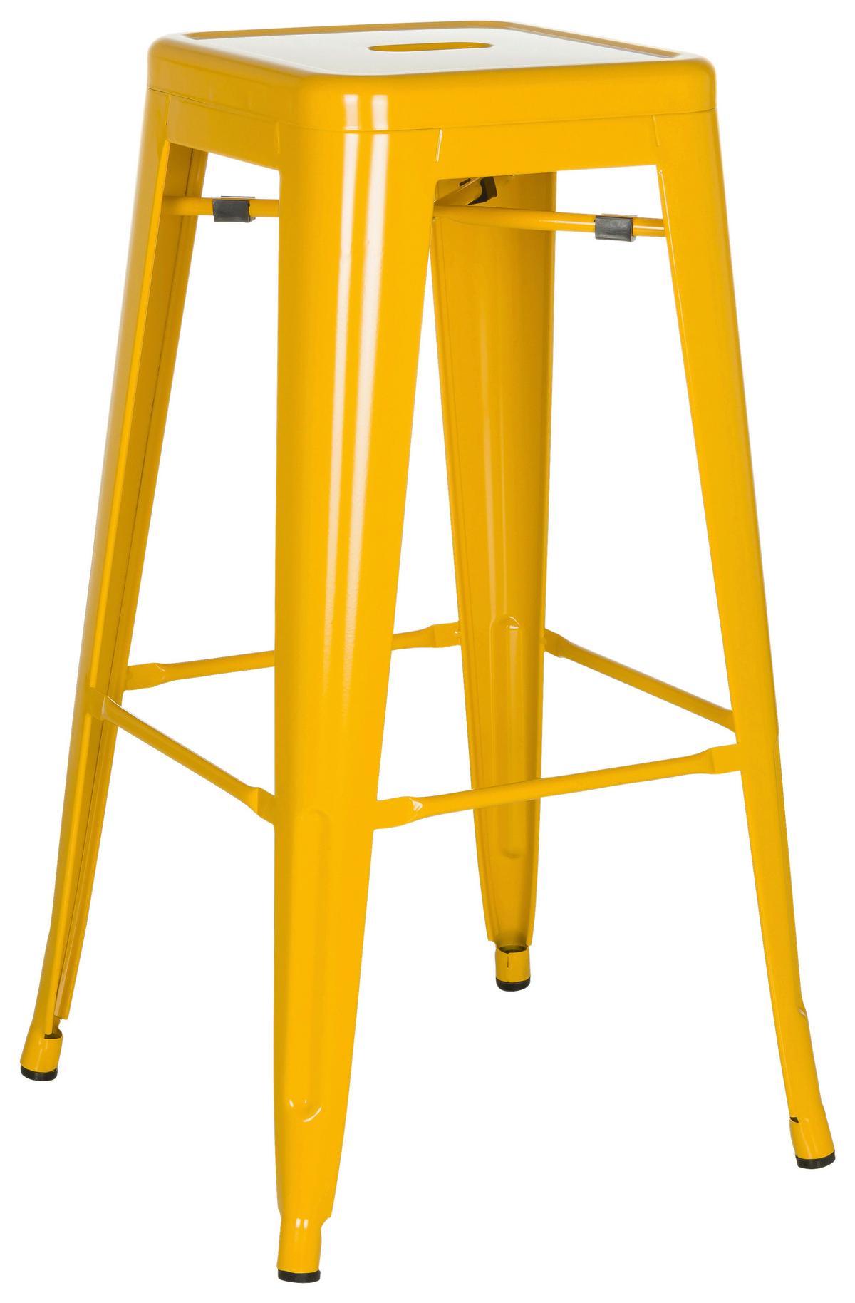 Barski Stol Vantaggio High, Rumena - rumena, Basics, kovina (44/77/44cm) - MID.YOU