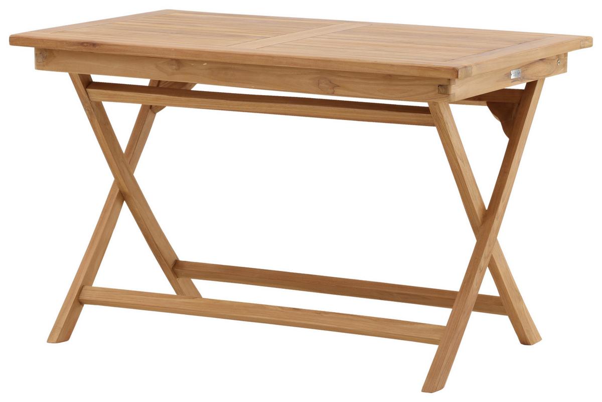 Gartentisch Kenya ca. 120x70x75 cm Teakholz - Teakfarben, KONVENTIONELL, Holz (120/70/75cm) - Gardenson