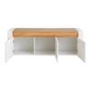 MEDIABÄNK LEONARDO - vit/kromfärg, Modern, metall/trämaterial (160/56/45cm) - Mömax