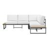 LOUNGEGRUPP ARIANNA - svart/cremefärgad, Modern, metall/textil (228cm) - Bessagi Garden