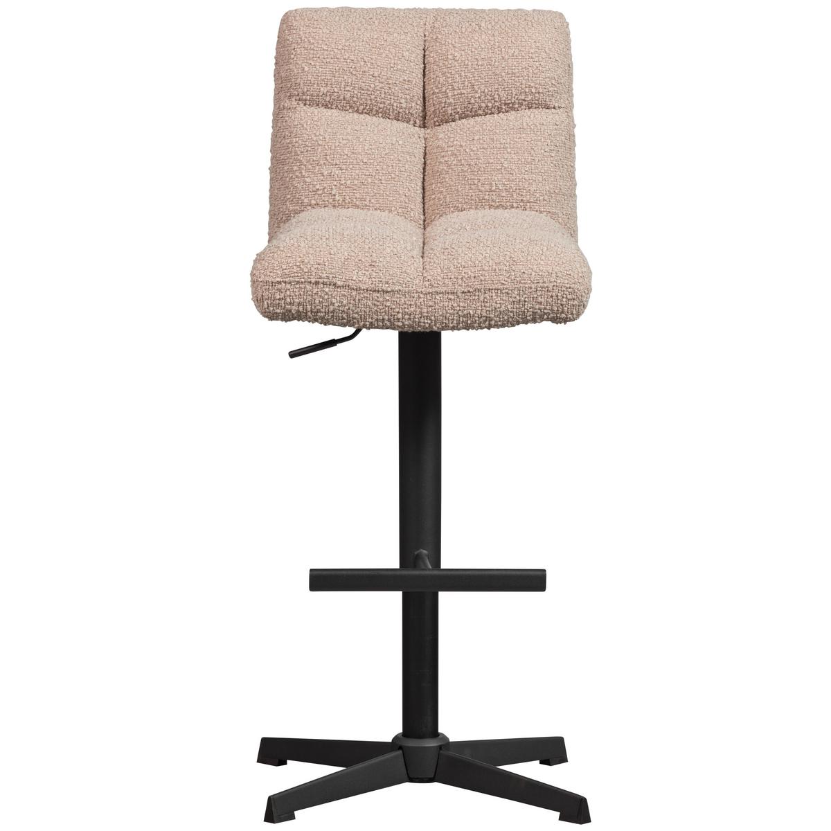 Barhocker-Set Vinny Sandfarben B: 44cm - Sandfarben/Schwarz, Design, Textil/Metall (44/114/58cm) - Livetastic