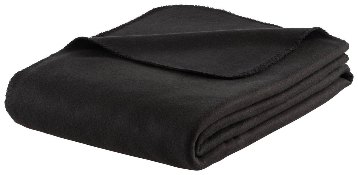 Fleecedecke Felicity in Schwarz ca. 140x200cm - Schwarz, KONVENTIONELL, Textil (140/200cm) - Modern Living