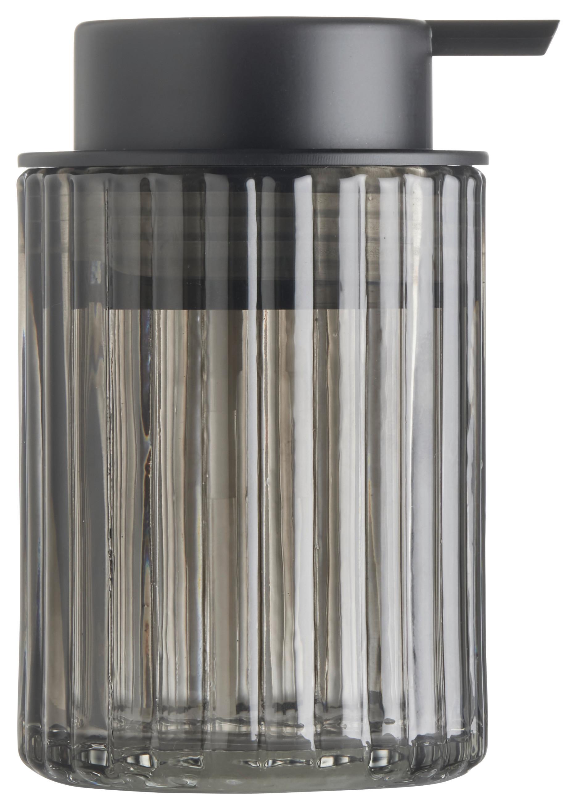 TVÅLPUMP JESPER - mörkgrå, Modern, glas/plast (7,5/12,5cm) - Mömax