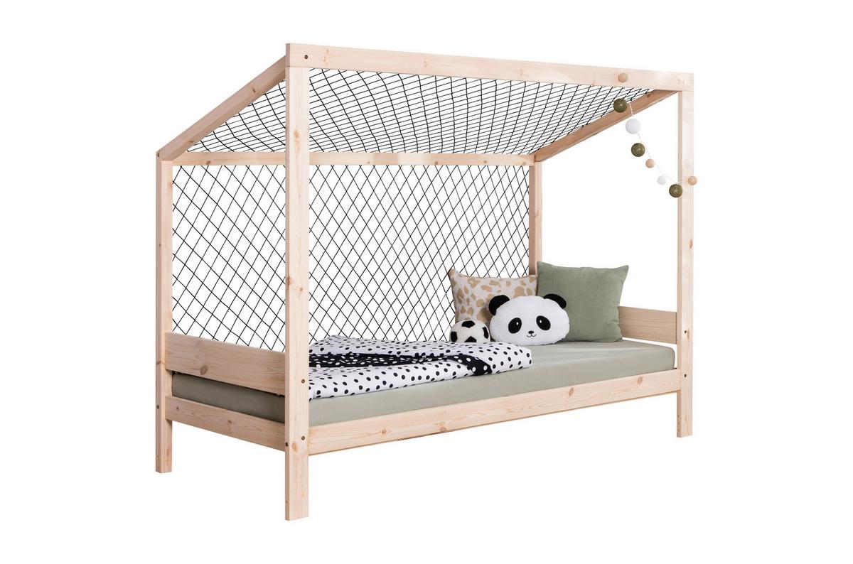 Bodenbett Holz Fußball ca. 90x200 cm - Naturfarben, MODERN, Holz (90/200cm) - MID.YOU