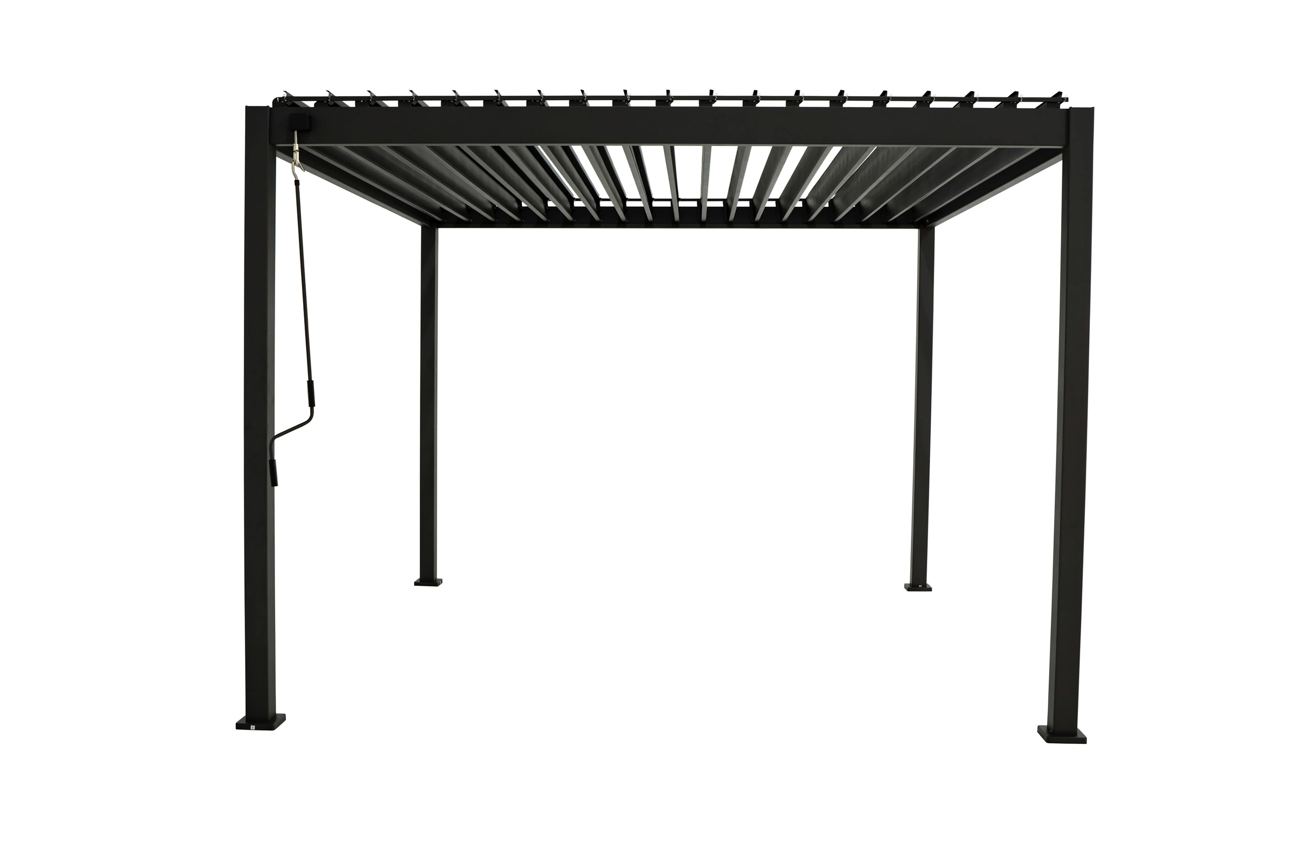 Pergola Element ca. 300x240x400 cm Anthrazit - Anthrazit, LIFESTYLE, Metall (300/240/400cm) - Gardenson