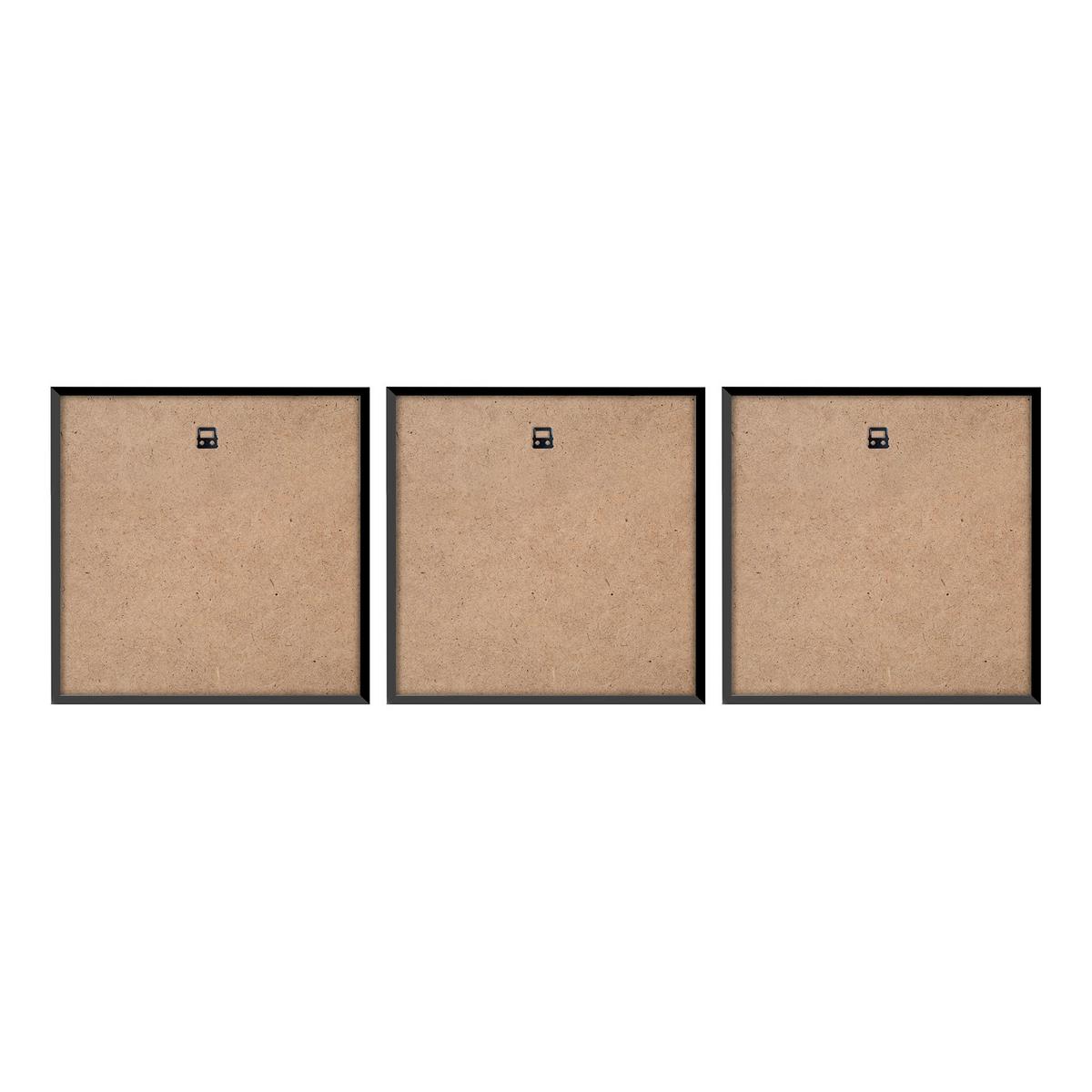 Bilderset Gallery Schwarz/Beigebraun ca. 30x30cm - Beigebraun/Schwarz, Basics, Holz/Papier (30/30/2.5cm)