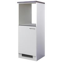 Geräteumbauschrank Neo Weiß - Edelstahlfarben/Weiß, MODERN, Holzwerkstoff/Metall (60/169,5/60cm) - FlexWell