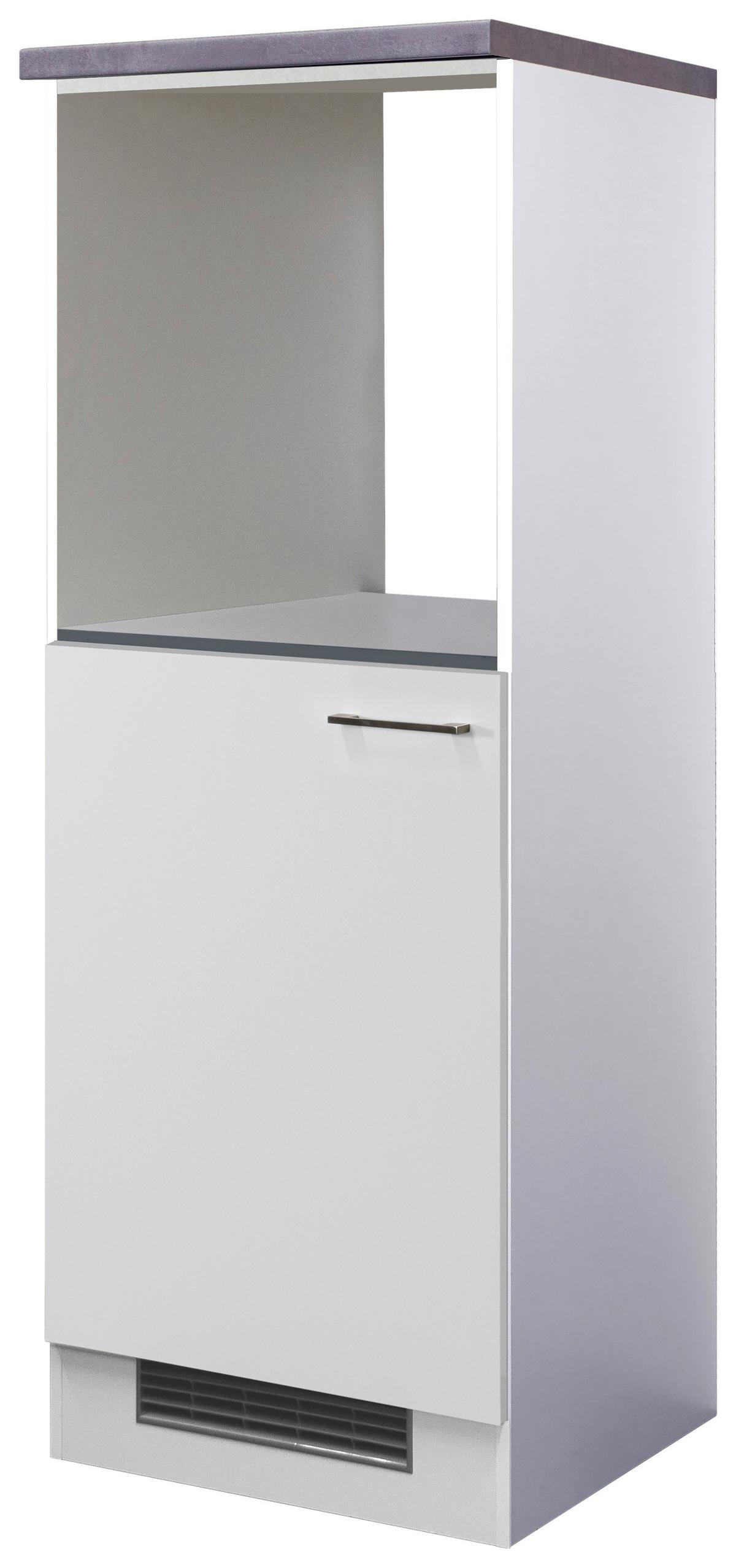 Geräteumbauschrank Neo Weiß - Edelstahlfarben/Weiß, MODERN, Holzwerkstoff/Metall (60/169,5/60cm) - FlexWell