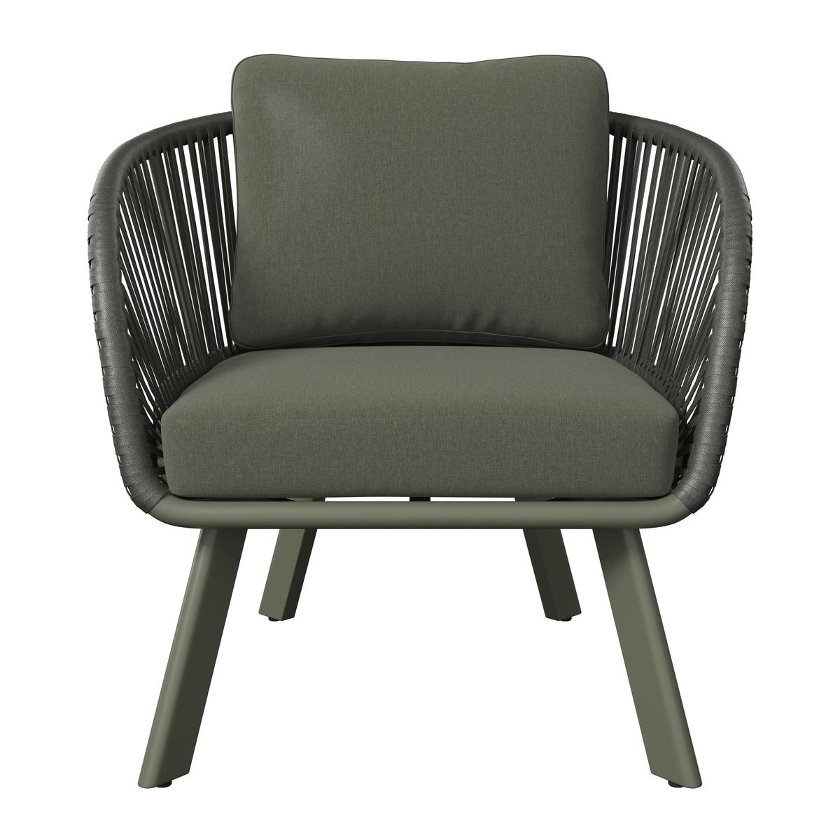 FOTEL TARASOWY KATO GRÜN - zielony, Design, metal/tkanina (83/77/82cm) - Ambia Garden