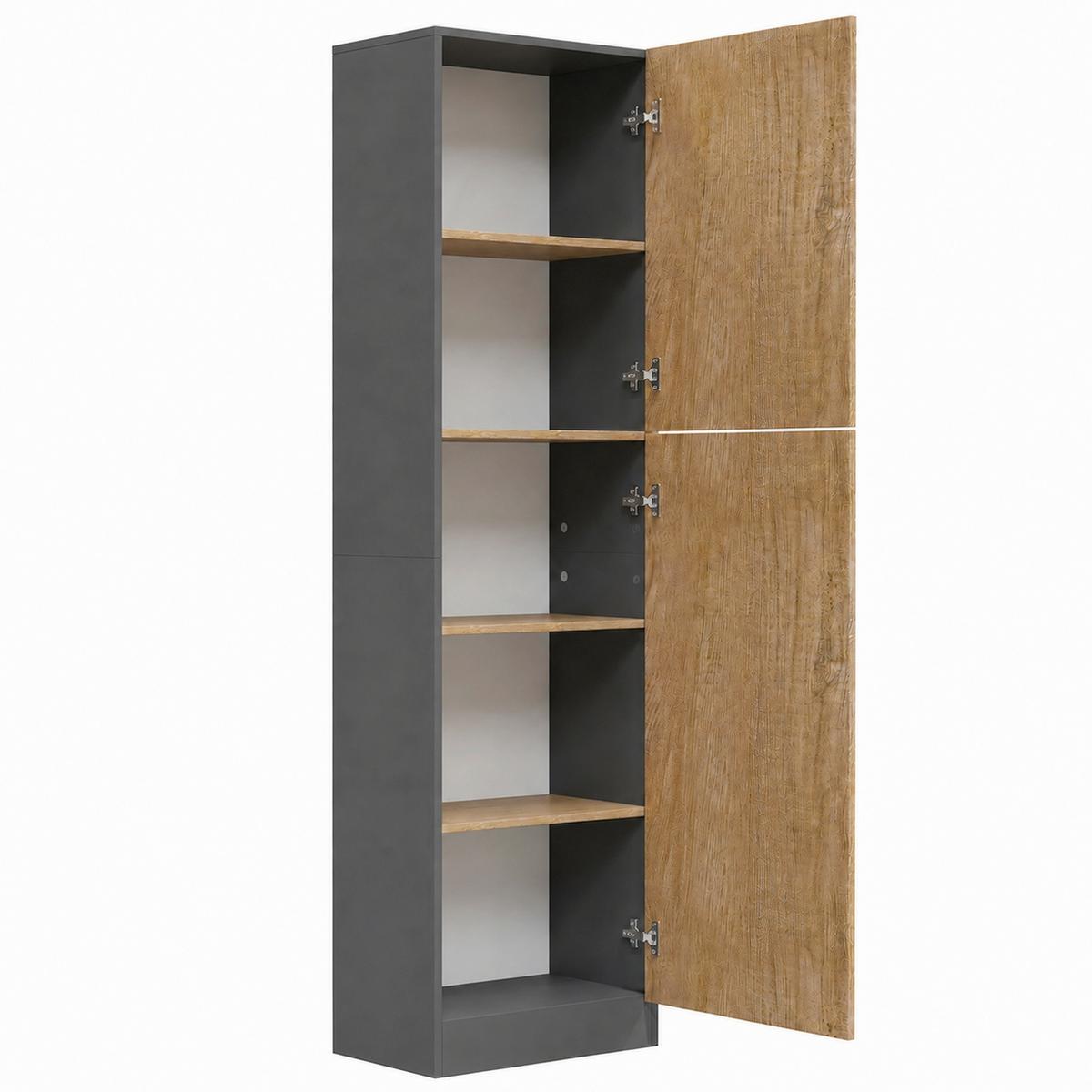 Aktenschrank Dilos Xl - Honigeiche/Anthrazit, Modern, Holzwerkstoff (52/183/32cm) - MID.YOU