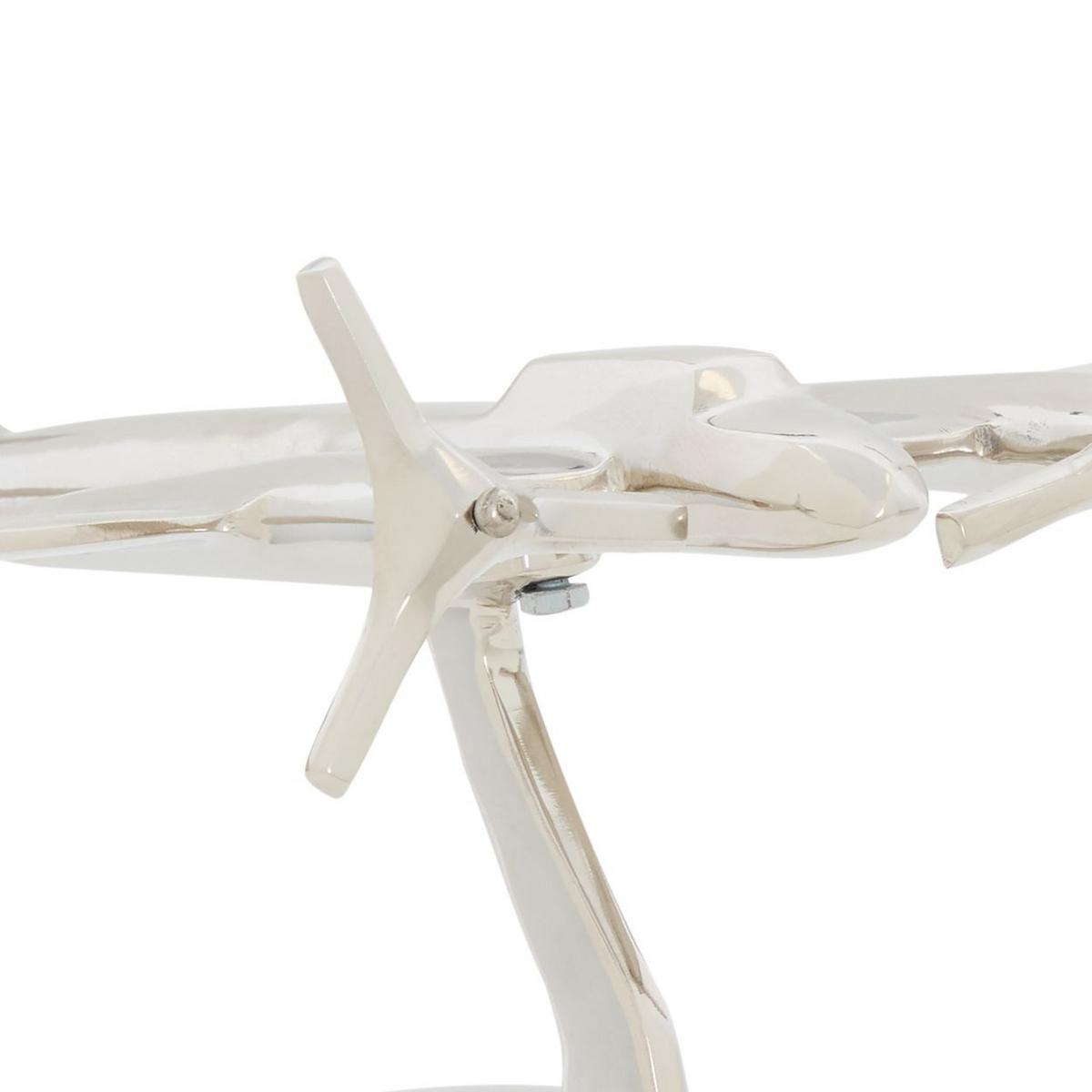 Avion Dekorativni Flavie - srebrne boje, Basics, metal (30/24,5/14cm)