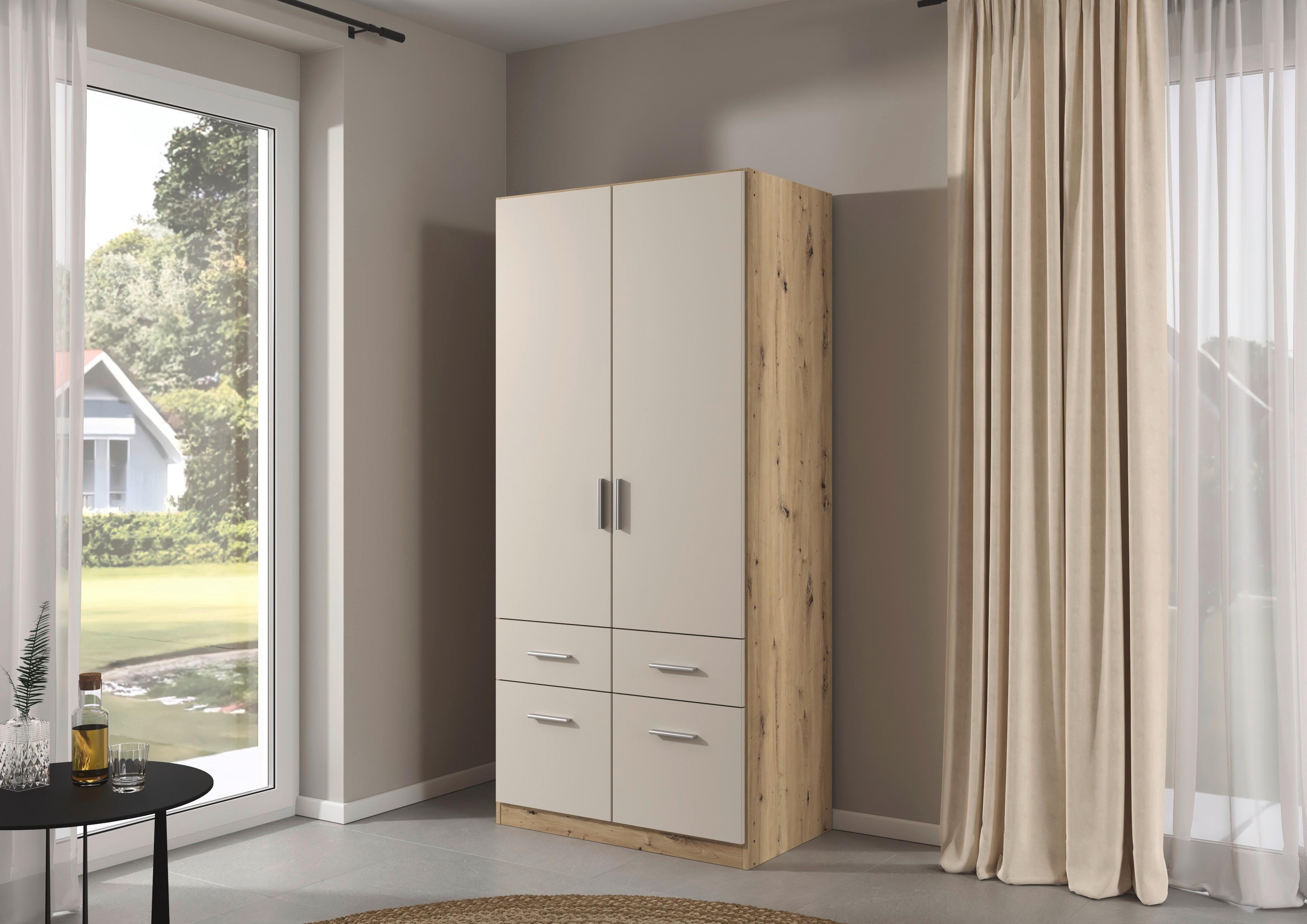 Omara Za Oblačila Celle Matt, Barva Šampanjca, Hrast - barve šampanjca/barve aluminija, Trend, leseni material (91/197/54cm)