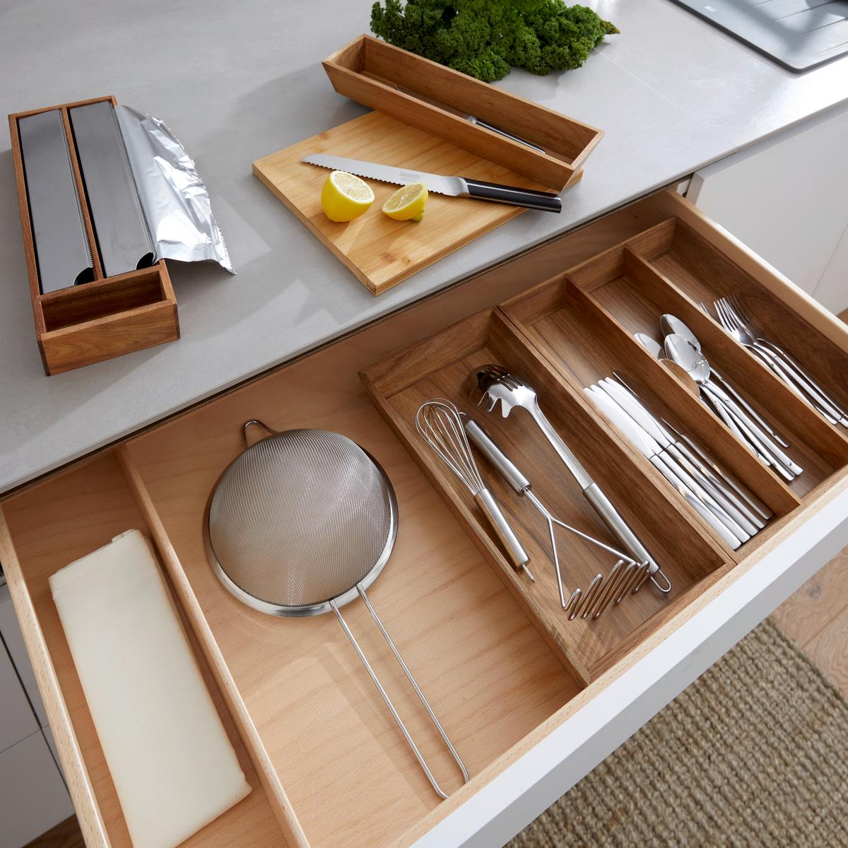 Besteckeinsatz Kristian in Naturfarben - Naturfarben, Modern, Holz (38,3/10/5,5cm) - Zandiara