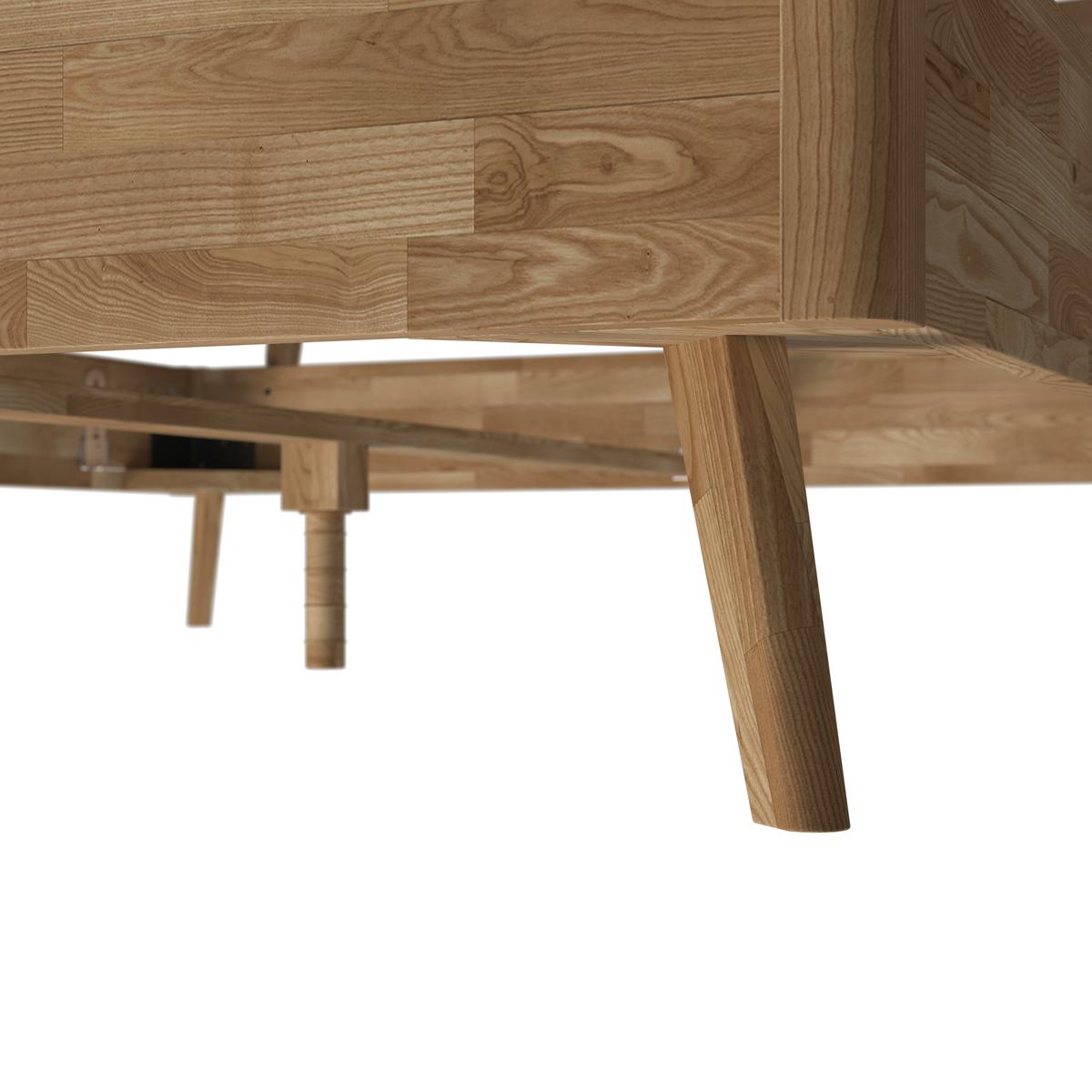 Bett Danzig ca. 160x200 cm Wildeiche Echtholz - Wildeiche, MODERN, Holz (160/200cm) - Bessagi Home