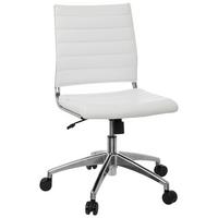 Pisarniški Stol Trisha, Bela - barve kroma/bela, Moderno, kovina/umetna masa (58/107/47cm) - MID.YOU