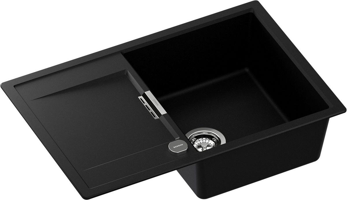 Spüle MOND100APUR Schwarz - Schwarz, MODERN, Naturmaterialien (76,5/51cm) - Schock