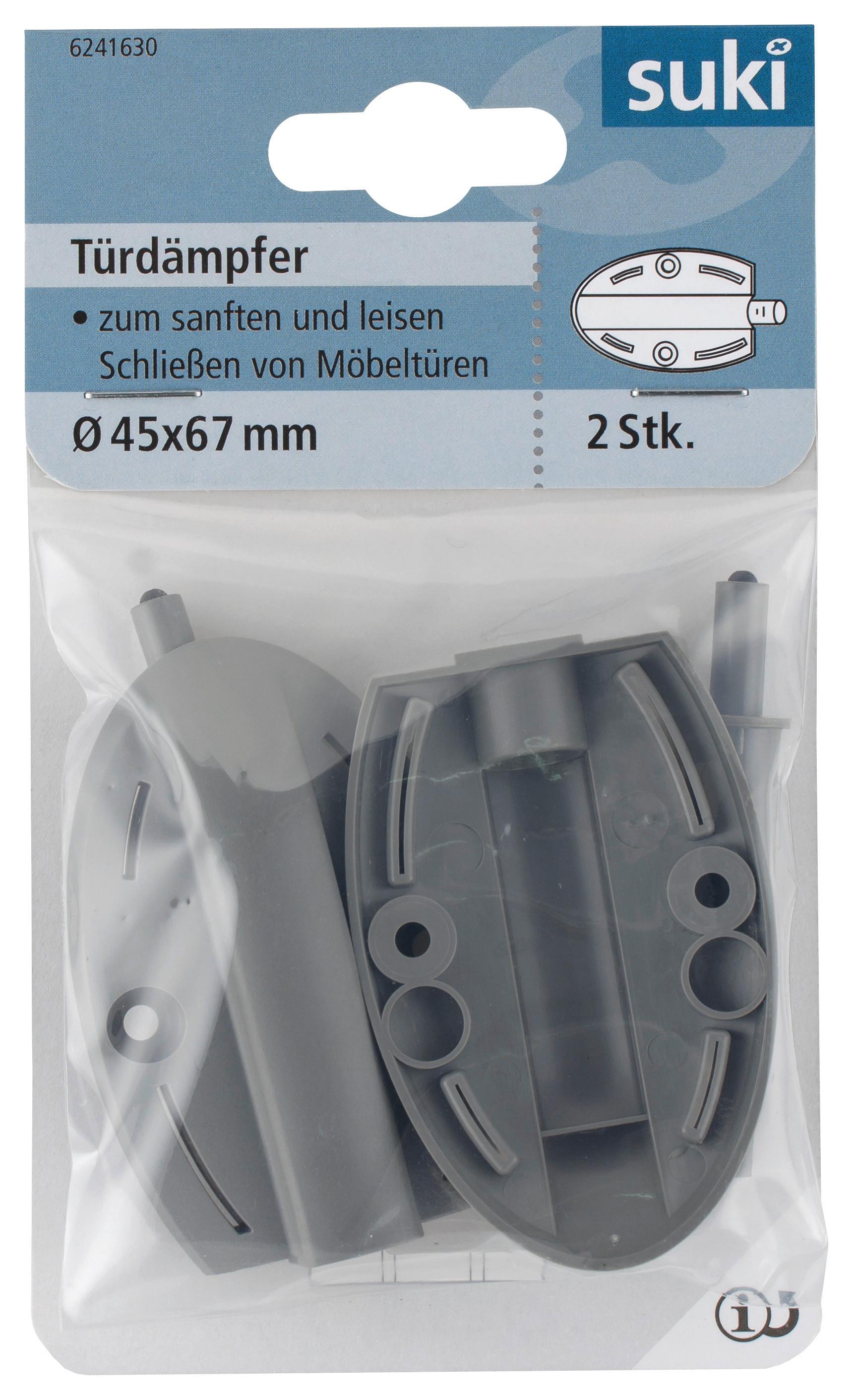 Ajtócsillapító Halk Záródás - szürke, műanyag (4,5/6,7-8,1cm) - Suki