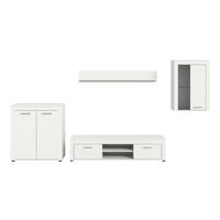 ANSAMBLU MOBILIER CAMERA DE Z JAM - alb, Design, sticlă/material pe bază de lemn (330/169/35cm) - Modern Living