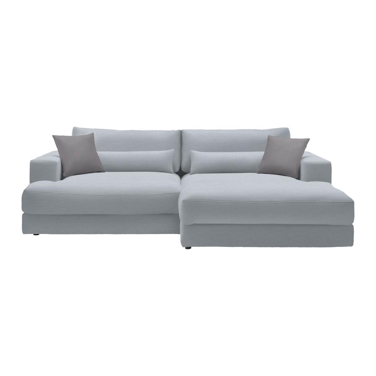 Ecksofa Fabiona rechts Grau - Schwarz/Grau, MODERN, Holz/Kunststoff (268/85/194cm) - Premium Living