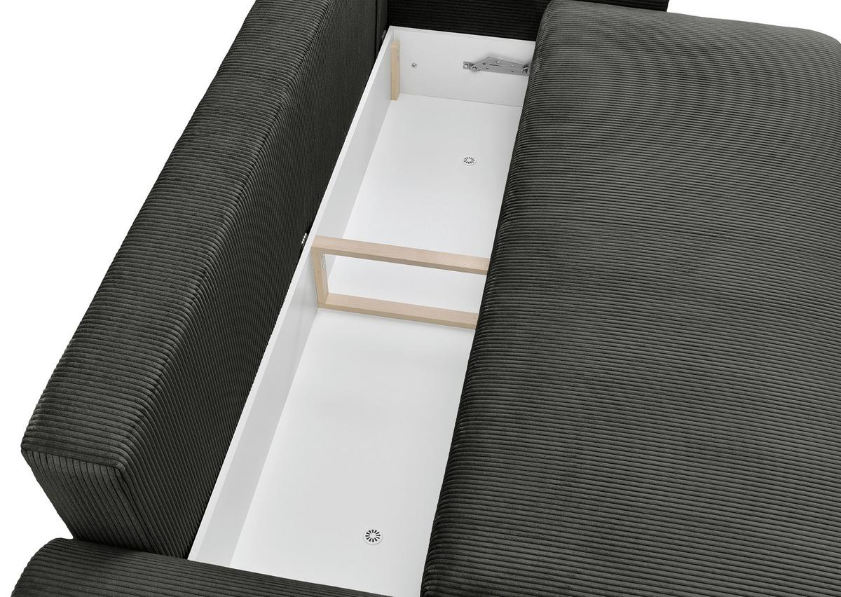 CANAPEA EXTENSIBILA KIM - negru, Modern, lemn (234/90/103cm) - Modern Living