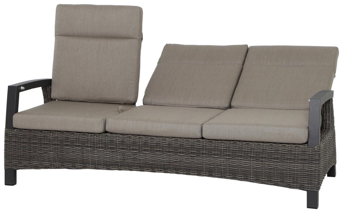Loungegarnitur Corido 4-tlg. Grau - Grau, Basics, Keramik/Kunststoff (72/103/160cm) - Siena Garden