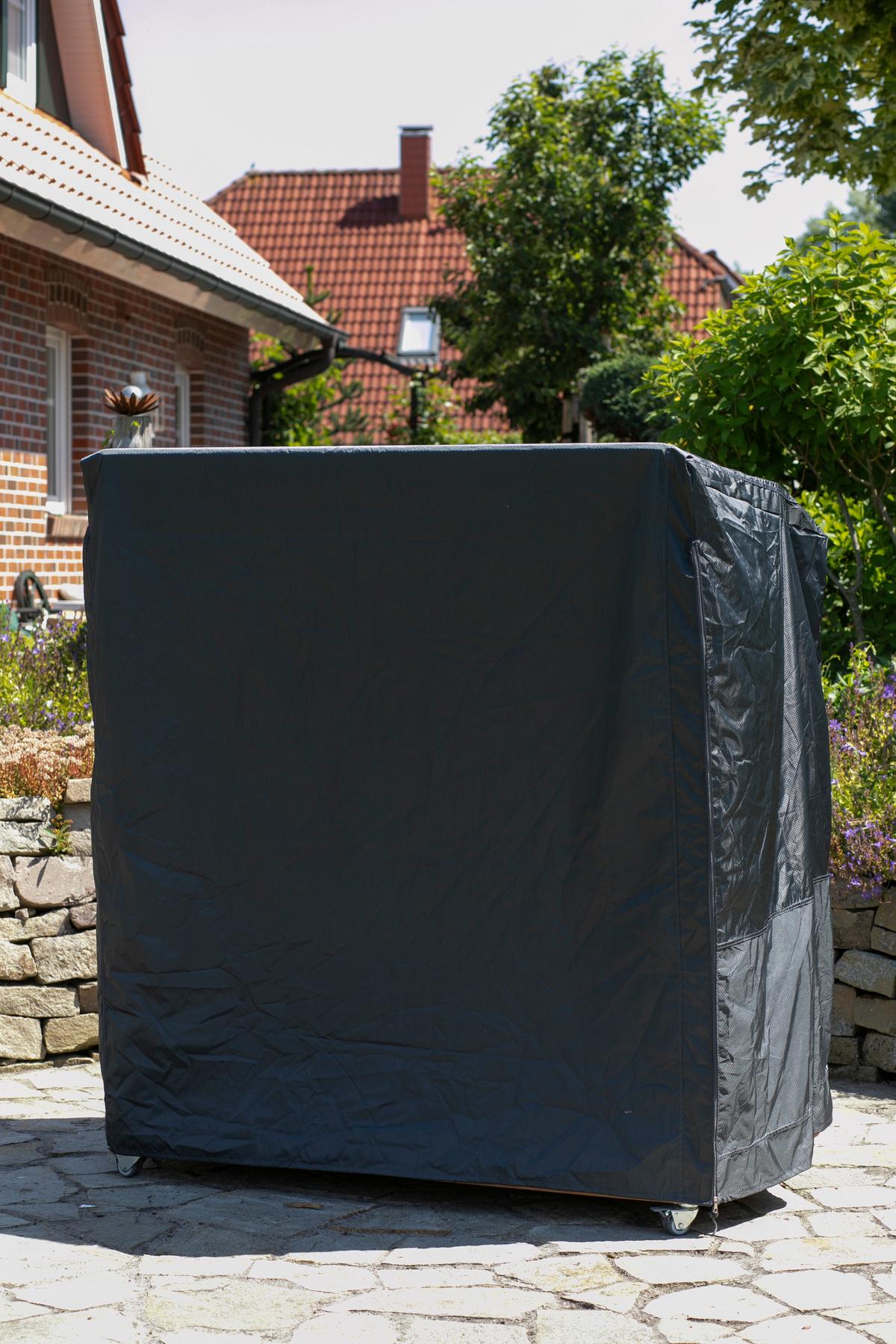 Strandkorb-Schutzhülle Premium Grau - Dunkelgrau, Basics, Kunststoff (152/165/95cm) - Gardenson