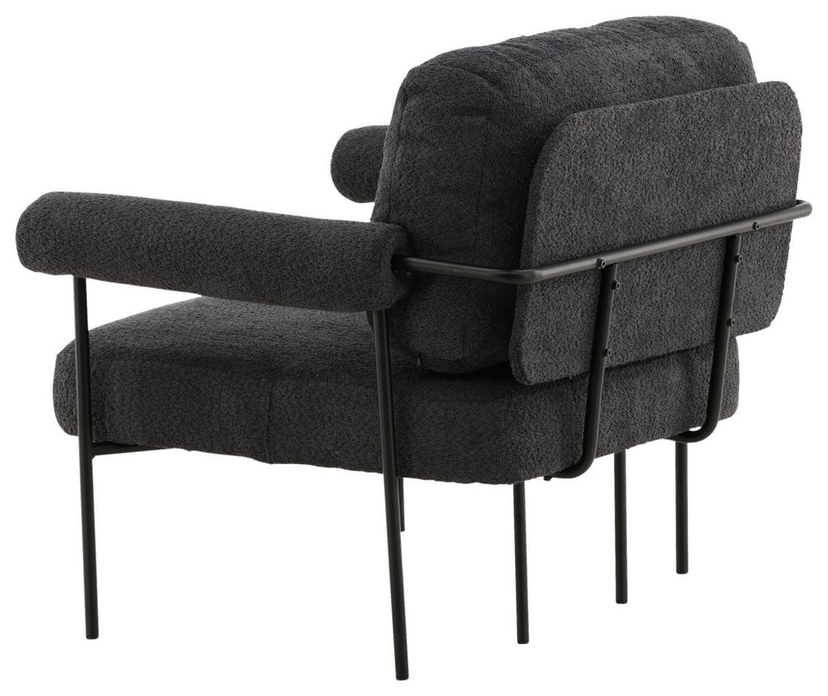 SESSEL TILLBERGA X JOSEFIN LUSTIG - Schwarz, Design, Kunststoff/Textil (95/83/87cm) - Livetastic