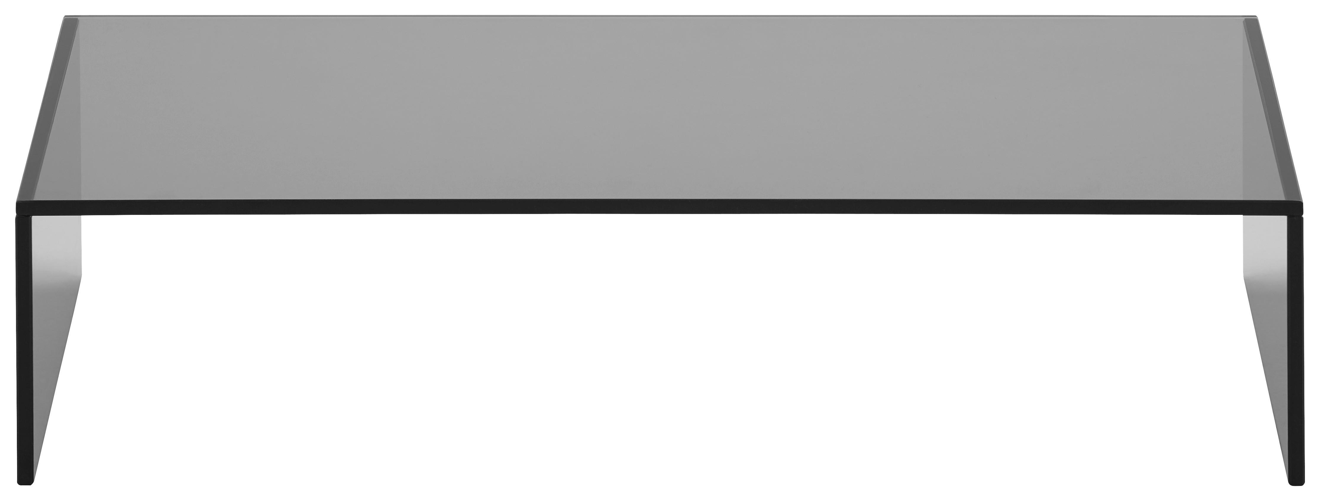 TV-Aufsatz in Schwarz aus Glas - Dunkelgrau, Glas (60/14/30cm) - Mömax