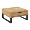 SOFFBORD EVEREST -EXKLUSIV- - svart/naturfärgad, Natur, metall/trä (80/80/40cm) - Mömax